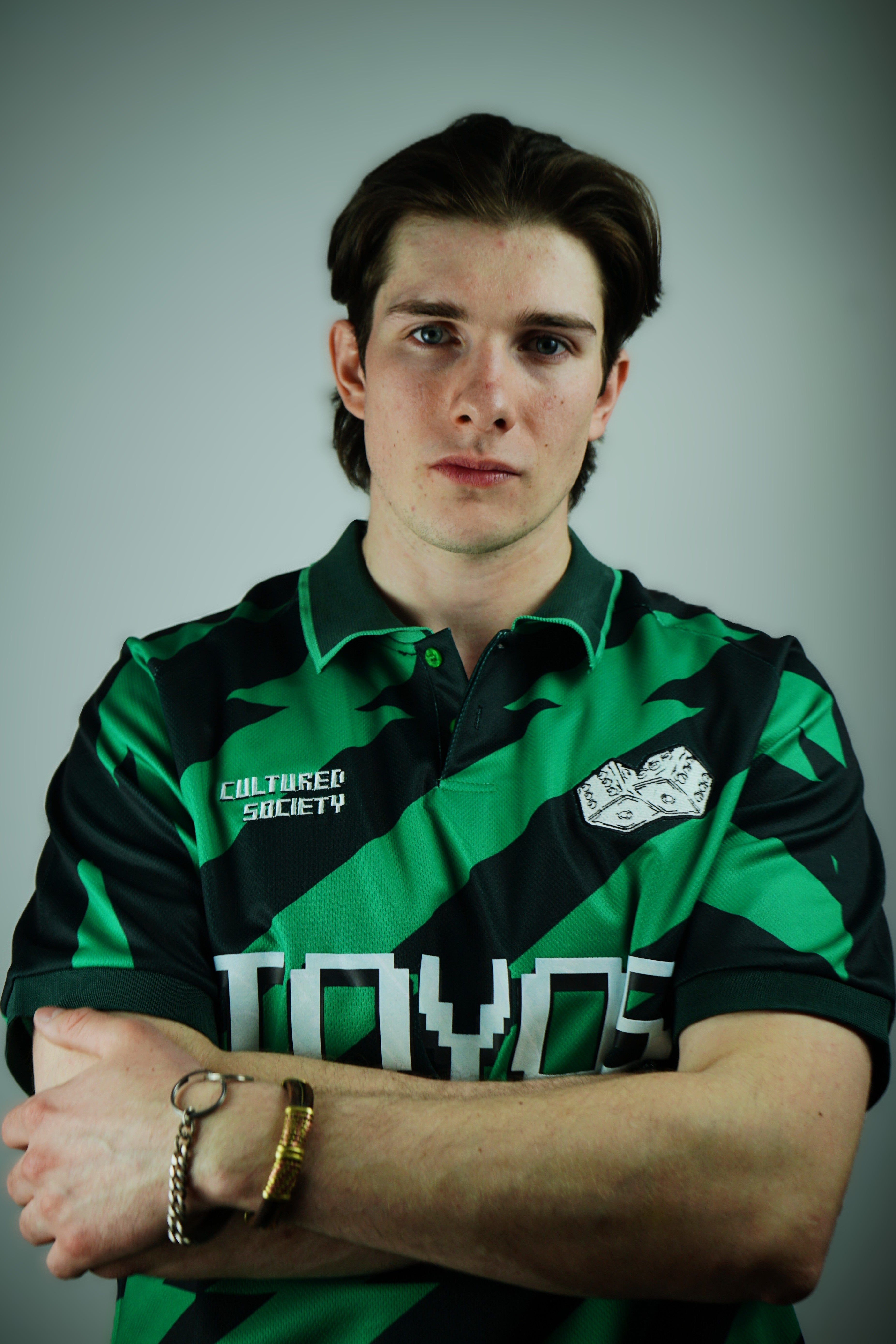 Green Stripe Polo Jersey