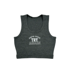 Game-Over  Gray Crop Top